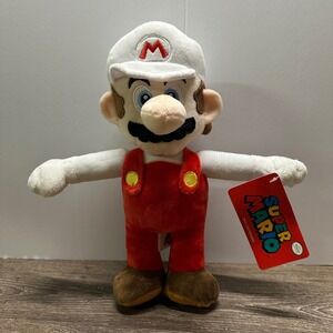 Nintendo Super Mario Fire Mario Plush 10 Inch Stuffed Toy Good Stuff 2025 NWT